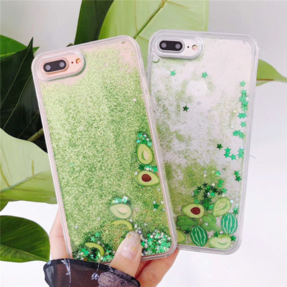 Separated&Struggling Accessories - Avocado Quicksand Liquid Case Cover Iphone 7/8 +